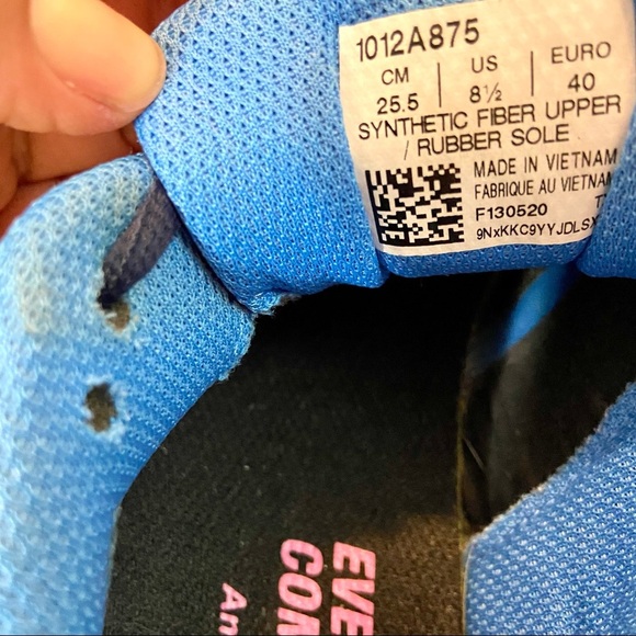 Asics Women Gel-Excite 7 Running Shoes Amplifoam LaceUp Blue/White/Pink 1012A875 - Picture 8 of 12